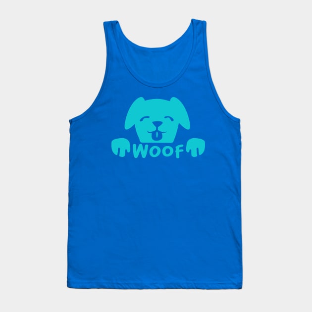 Dog puppy with woof Tank Top by Uncle Fred Design